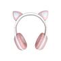 Imagem de Fone de ouvido rosa orelha gatinho headset catear lt-f9013 rosa