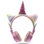 Imagem de Fone de Ouvido Sem Fio Bluetooth Unicórnio Infantil Rosa