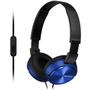 Imagem de Fone de Ouvido Sony MDR-ZX310APLZ com Microfone e Cabo de 1.2 Metros - Preto/Azul