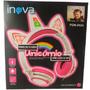 Imagem de Fone de Ouvido Unicórnio Infantil Com Luzes de Led Cor Rosa Original - Inova