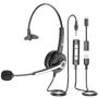 Imagem de Fone de ouvido USB Voistek com microfone para PC/laptop com fio