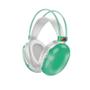 Imagem de Fone de Ouvido Verde Sem Fio Recarregável USB LED RGB Earpads Confortáveis e Microfone Embutido Bluetooth Som HD