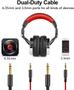 Imagem de Fone Dj Profissional Studio Headphone Duplo Conector P2/P10 Oneodio Pro 10 Red Vermelho Preto