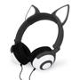Imagem de Fone Exbom Gatinho Preto Com Led Hf-C30
