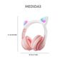 Imagem de Fone Gatinho Bluetooth Infantil Rosa com Luz LED