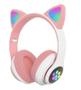 Imagem de Fone Gatinho Headset Sem Fio Led Bluetooth Infantil Meninas