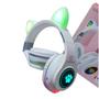 Imagem de Fone Gatinho Sem Fio Headset Bluetooth Orelha Gato Led Kpop Criança Infantil Over-ear Headphone Cat