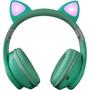 Imagem de Fone Gatinho Sem Fio Headset Bluetooth Orelha Gato Led Kpop Criança Infantil Over-ear Headphone Cat