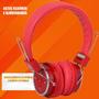 Imagem de Fone Headphone Bluetooth Universal FM SD P2 MP3 B05 Vermelho