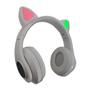 Imagem de Fone Headset Bluetooth Orelha Gato Gatinho Led Fone Pc Game