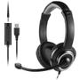 Imagem de Fone Headset com Microfone, Cancelamento de ruído, P3 e USB, Preto, PH427 , MULTILASER  MULTILASER