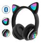 Imagem de Fone Headset de Gatinho Bluetooth Orelha De Gato Luz Led - HEADSET