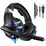 Imagem de Fone headset gamer led p3/2p2 usb para led azul 50mm onikuma