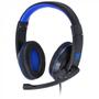 Imagem de Fone headset gamer vx gaming v blade ii p2 estereo com microfone retratil e ajuste de haste - preto com azul