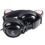 Imagem de Fone Headset Kitty Ear - Orelha De Gato Preto Com Microfone