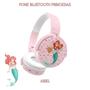 Imagem de Fone Infantil Colorido Princesas Bluetooth Sem Fio C/ Ajuste