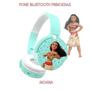 Imagem de Fone Infantil Colorido Princesas Bluetooth Sem Fio C/ Ajuste