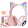 Imagem de Fone Orelha De Gato Headphone Gatinho Com Led Fone Bluetooth