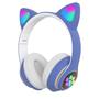 Imagem de Fone Orelha De Gato Headphone Gatinho Com Led Fone Bluetooth Dobrável