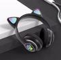 Imagem de Fone Orelha De Gato Sem Fio Bluetooth 5.0 Rgb Headphone Cat