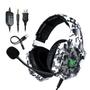 Imagem de Fone Ouvido Gamer Headset Led Onikuma K8 Rgb Jogos Xbox Ps4 Camuflado Branco