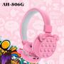 Imagem de Fone Ouvido Infantil Minnie Rosa Orelhinhas Pop It Bluetooth