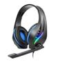 Imagem de Fone usb/p3 com microfone gamer letron gank sw-a48 pto/azul 