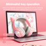 Imagem de Fones de Ouvido Bluetooth PHNIXGAM Gato Fofo - Sem Fio e com Fio