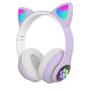 Imagem de Fones de ouvido Bluetooth sem fio Cat Ear Headset com LED