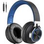 Imagem de Fones de Ouvido COOSII AC01 Over-Ear com Fio e Microfone - Preto e Azul