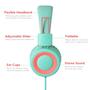 Imagem de Fones de ouvido Nilogie A21 Kids Fone de ouvido com fio (Mint Coral)