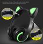Imagem de Fones de ouvido Orelhas de Gato Bluetooth Led 7 Cores