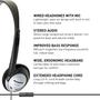 Imagem de Fones de ouvido panasonic leve on-ear com XBS e microfone - RP-HT21M (Preto/Prata)