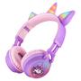 Imagem de Fones de ouvido sem fio para crianças 93dB, limite de volume, unicórnio