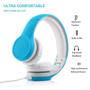 Imagem de Fones de Ouvido YUSONIC Kids com Cabo e Função de Compartilhamento - Azul