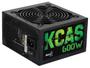 Imagem de Fonte 600W Aerocool KCAS - PFC Ativo - Eficiência 85% - 80 PLUS Bronze - KCAS-600W