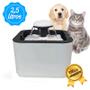 Imagem de Fonte Bebedouro Agua Gatos Cães 2.5 Litros Automatico Filtro USB Bomba Dagua Bivolt