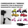 Imagem de Fonte Carregador 6V Para Moto Infantil Bandeirantes Magictoys e Bieme - 900MA