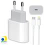 Imagem de Fonte Carregador Tipo C 20w compativel iPhone/iPad 8 X XR XS 11 12 13 14 15