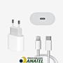 Imagem de Fonte Carregador Turbo 20W USB-C e cabo lightning compatível 11 12 13 X XR XS .