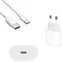 Imagem de Fonte Carregador Turbo 20W USB-C e cabo lightning compatível 11 12 13 X XR XS .