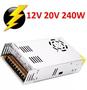Imagem de Fonte Chaveada Alimentação 12v 20A 240W Para Elétricos Automotivo CFTV Fita Led 59008