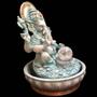 Imagem de Fonte de Água Estátua de Ganesha Verde Resina Bivolt 30cm