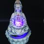 Imagem de Fonte De Água Kuan Yin Com Flor De Lótus Led 28cm 01039