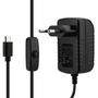 Imagem de Fonte De Alimentação 5v 3A Para Raspberry Pi 2 Pi 3 Pi 3b Usb-C Botão Liga/Desligar U1002