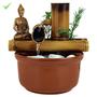 Imagem de Fonte De Mesa Agua Buda Hindu Cascata Bambu Decorativa 19cm