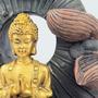 Imagem de Fonte Decorativa Buda Dourada 31X22Cm 127V Com Led