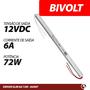 Fonte Driver Slim 12V 6A 72W Bivolt Para Fita Led Perfil Sanca Gesso - AVANT Imagem de Fonte Driver Slim 12V 6A 72W Bivolt Para Fita Led Perfil Sanca Gesso - AVANT