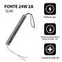 Imagem de Fonte Slim Drive 24W Bivolt 12V 2A Perfil Fita Led IP20 Iluminaçao Lustre Luminaria