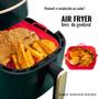 Imagem de Forma Air Fryer Quadrada Silicone 20cm Vermelha SLCN043-VM  - Hauskraft